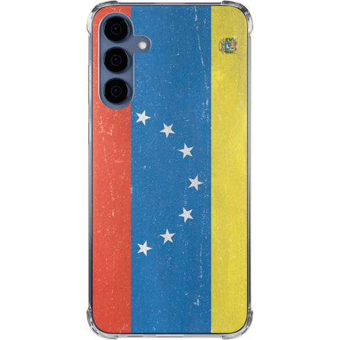 Venezuela Flag Distressed Galaxy A35 5G Clear Case